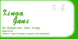 kinga gani business card
